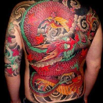 japońskie smoki tatuaże