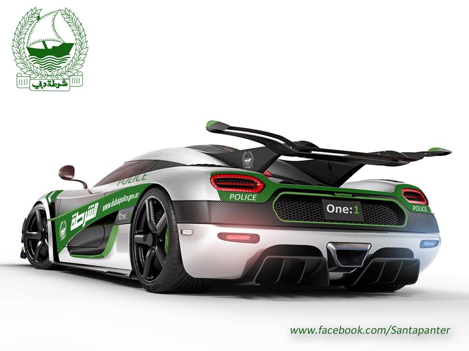 Koenigsegg One:1 policja Dubaj