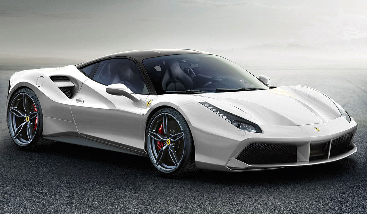 ferrari 488 gtb white